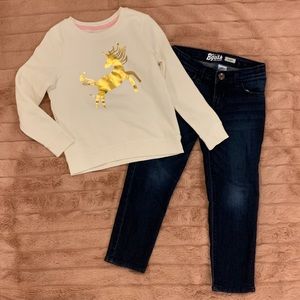 Cat& Jack Sweatshirt w/ B’gosh Jeans